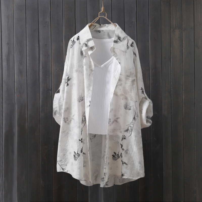 Women'S Fashion Long Coat - Рубашка Tencel, женское тонкое пальто, свободная