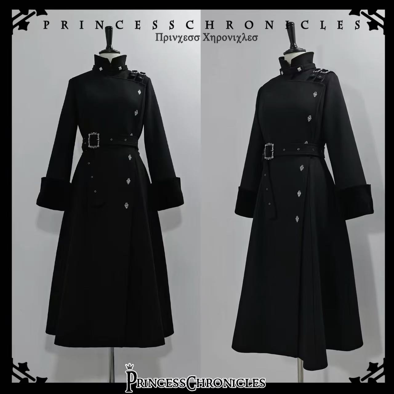 Women'S Fashion Winter 2025 - Элегантное длинное шерстяное пальто в готическом