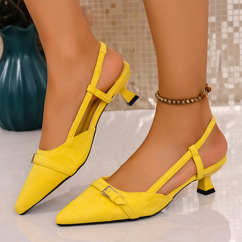 Women'S Fashion For Summer 2025 - Модные желтые женские босоножки на высоком