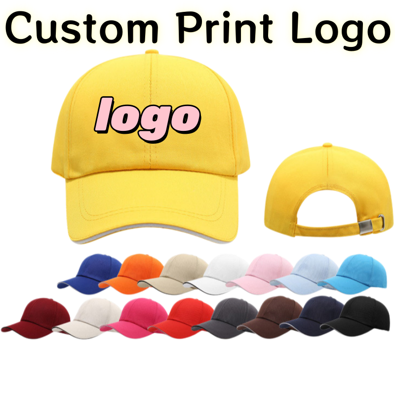 Women Fashion Hats - Бейсболка с индивидуальным принтом логотипа, из