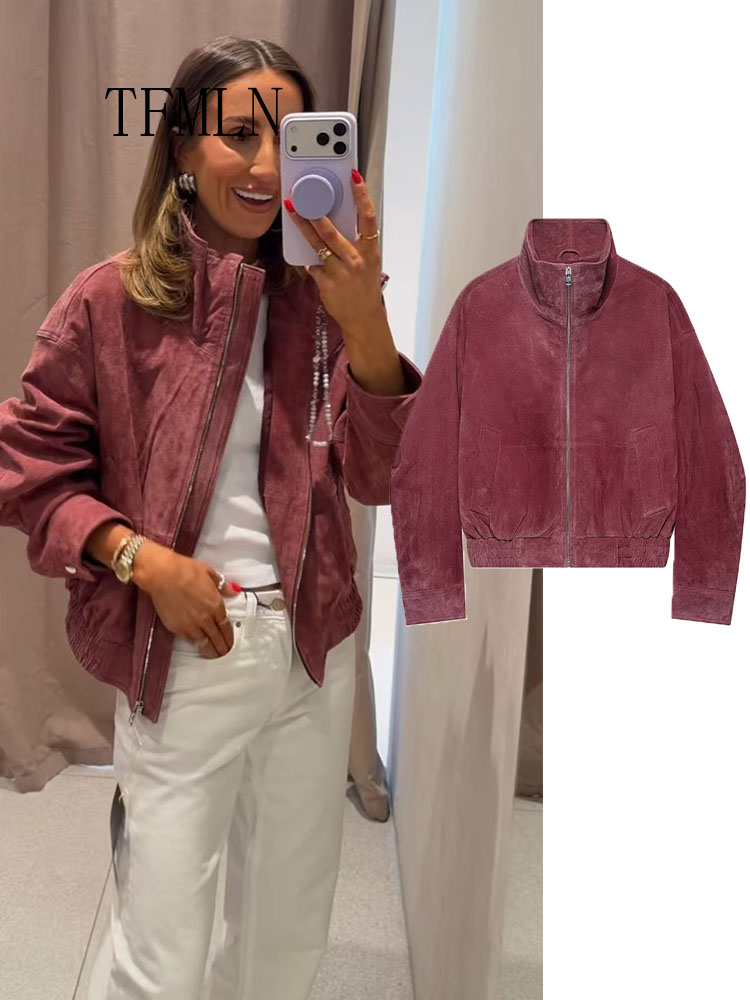Women'S Fashion Bomber Jacket - TFMLN 2026 Осенне-зимние женские бомберы с