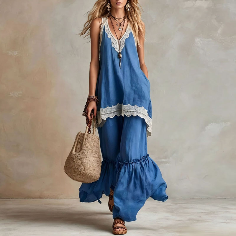 Женский комплект из двух предм – обзор и цена Wide Leg Palazzo Pants