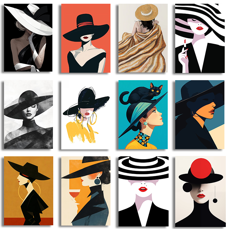 1 шт. безрамное полотно с изоб – обзор и цена Women Fashion Hats