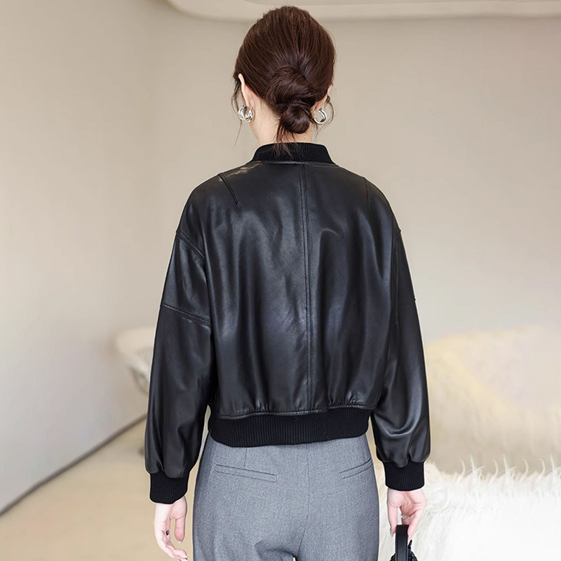 Куртка из искусственной кожи в – обзор и цена Women'S Fashion Bomber Jacket