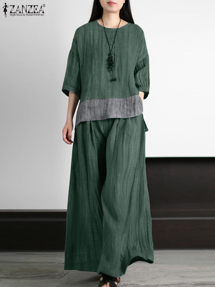 ZANZEA, летние винтажные одина – обзор и цена Wide Leg Palazzo Pants