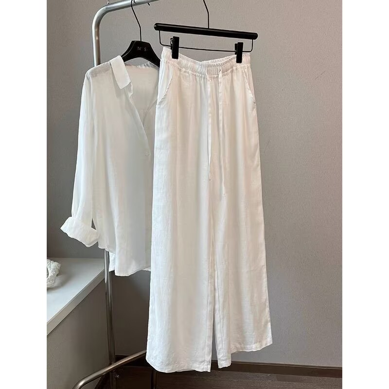 Корейский комплект из белой хл – обзор и цена Wide Leg Palazzo Pants