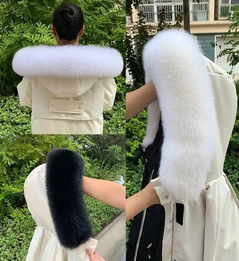 100% натуральный меховой ворот – обзор и цена Women'S Fashion Long Coat
